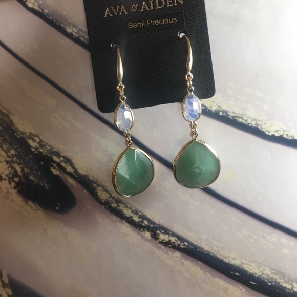 Saks Ava & Aiden Aventurine Earrings - Picture 6 of 10